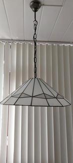Hanglamp met glas in lood effect, Huis en Inrichting, Lampen | Hanglampen, Gebruikt, Ophalen of Verzenden, Glas, Minder dan 50 cm