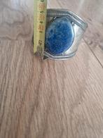 Antieke, Tibetaanse armband met Lapis Lazuli (verstelbaar), Ophalen of Verzenden, Zilver, Armband, Met edelsteen