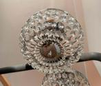 Klassieke plafondlamp, chroom met kristal, Gebruikt, Klassiek, Ophalen of Verzenden, Glas