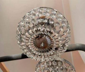 Klassieke plafondlamp, chroom met kristal beschikbaar voor biedingen