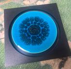 Vintage Friedland Deurbel Gong met Blauw Keramiek, Ophalen of Verzenden, Gebruikt, Bedraad