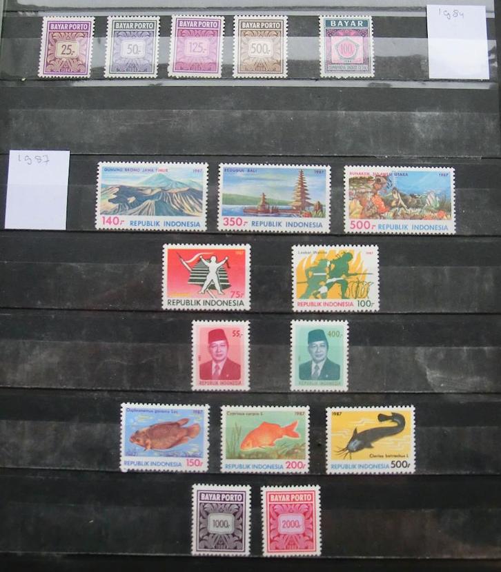 Verzameling nieuwtjes Indonesie (1987/96) pfr, zie 22 scans, Postzegels en Munten, Postzegels | Volle albums en Verzamelingen