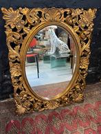 Vintage Italiaanse spiegel rococo houten lijst goud, Minder dan 100 cm, Gebruikt, Rechthoekig, 50 tot 75 cm