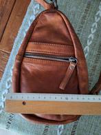 Cognacbruine leren heren tas, Ophalen, Zwart, 30 cm of meer, Minder dan 35 cm