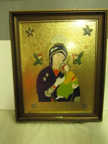 Religieuze iconen met bladgoud en handwerk uit de 20e eeuw  beschikbaar voor biedingen
