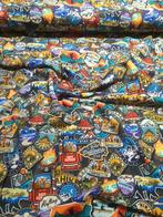 French terry outdoors army, Hobby en Vrije tijd, Stoffen en Lappen, 120 cm of meer, Ophalen of Verzenden, Katoen, Nieuw