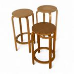 Vintage Scandinavische Krukken - Set van 3, Huis en Inrichting, Barkrukken, Ophalen, Gebruikt, 60 tot 90 cm, Huysmans
