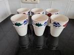 Boerenbont melkbekers 6x, Huis en Inrichting, Keuken | Servies, Nieuw, Ophalen of Verzenden, Kop(pen) en/of Schotel(s), Aardewerk
