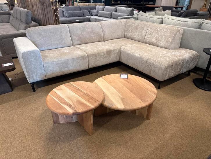 Hoekbank Viola 255 x 190 beige Direct/Leverbaar E-2195, Huis en Inrichting, Banken | Bankstellen, Nieuw, Hoekbank, Vierpersoons of meer