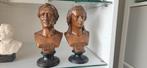 Goethe & Schiller Bustes terra cotta circa 1900, Ophalen of Verzenden