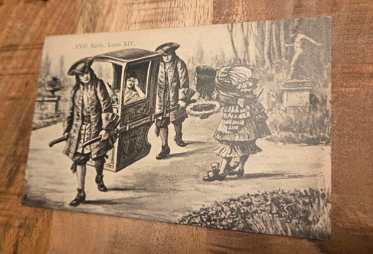 Draagstoel Lodewijk XIV, Verzamelen, Ansichtkaarten | Themakaarten, Voor 1920, Overige thema's, Verzenden