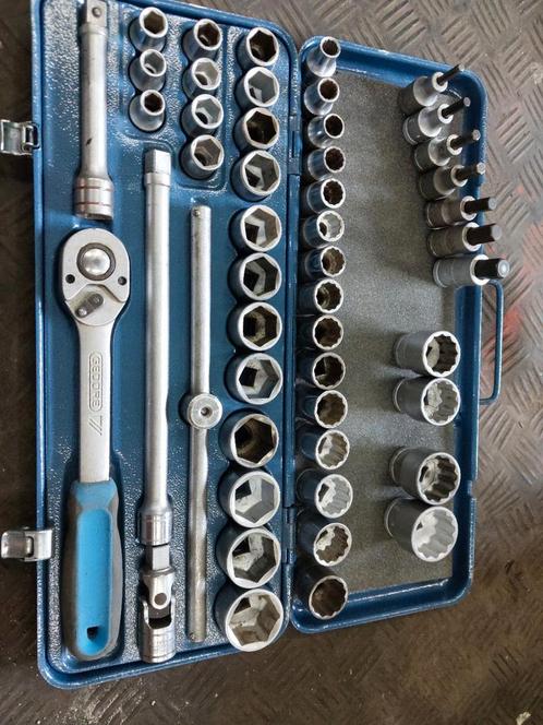 Gedore 1/2" ratelzet zeer compleet, Auto diversen, Autogereedschap, Ophalen of Verzenden