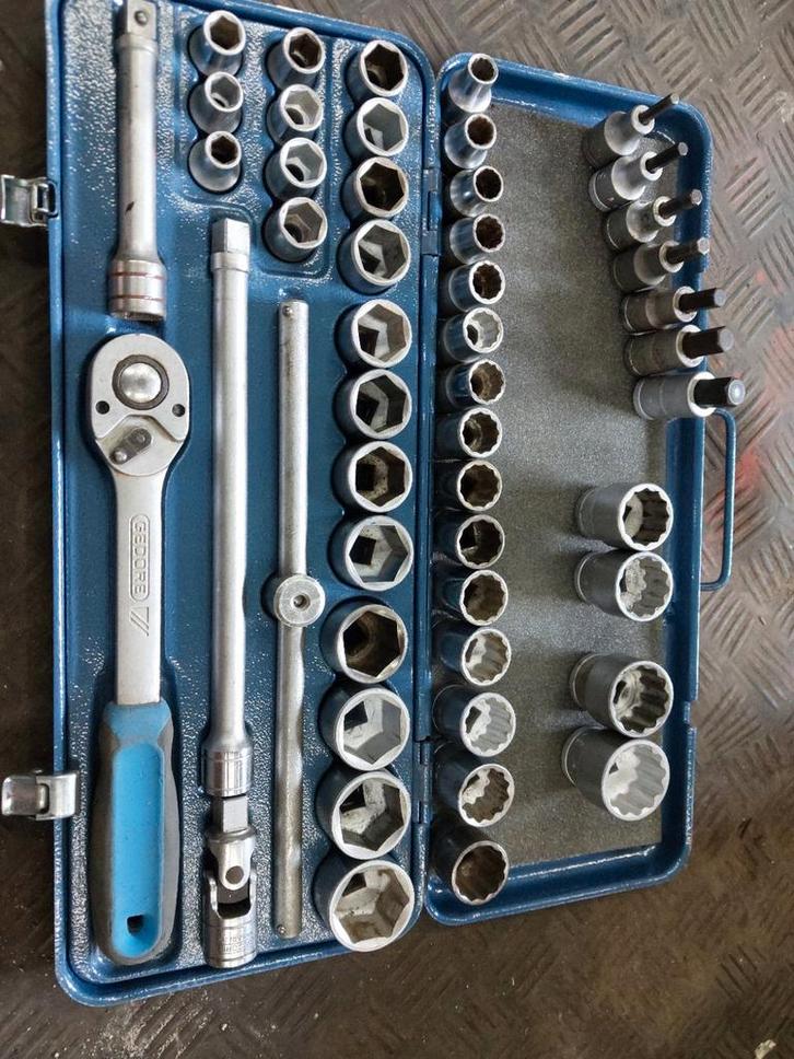 Gedore 1/2" ratelzet zeer compleet, Auto diversen, Autogereedschap, Ophalen of Verzenden