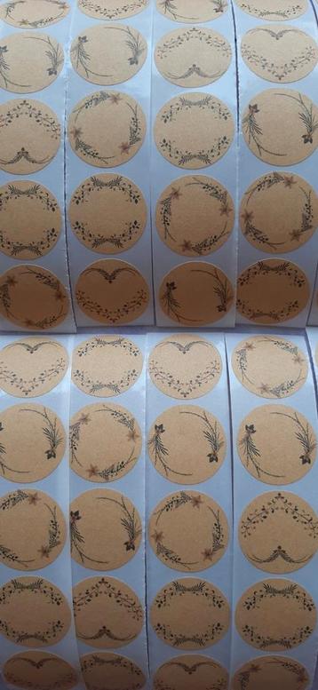 Nr.  23 :  80 mooie kraftstickers / zelfklevende etiketten.  beschikbaar voor biedingen