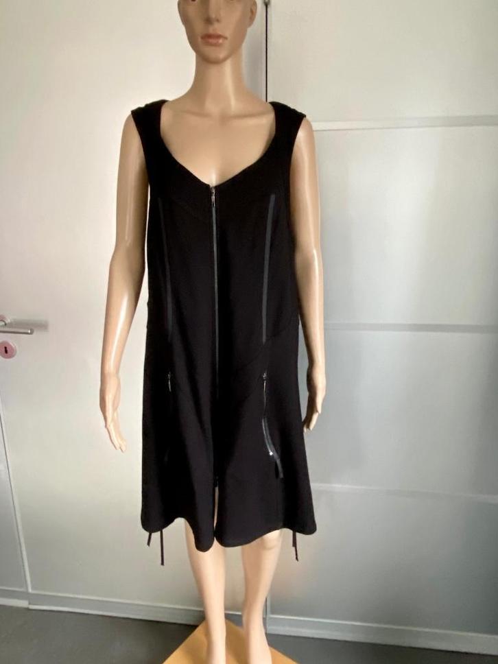 J83 Lauren Vidal maat 42=L jurk tuniek overgooier zwart, Kleding | Dames, Jurken, Zo goed als nieuw, Maat 42/44 (L), Zwart, Knielengte