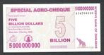 Bankbiljet - Zimbabwe 5.000.000.000 Dollars 2008 - UNC., Ophalen of Verzenden, Zimbabwe, Los biljet