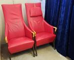 2 Giorgetti fauteuils €300, Huis en Inrichting, Fauteuils, Ophalen, Gebruikt, 50 tot 75 cm, Leer