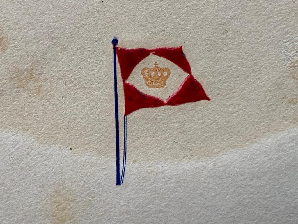 scheepvaart , KPM enveloppe met maatschappij vlag, Verzamelen, Scheepvaart, Ophalen of Verzenden, Zo goed als nieuw, Motorboot