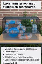 Luxe hamsterkooi met tunnels en accessoires, Minder dan 60 cm, Kooi, Minder dan 75 cm, Ophalen of Verzenden