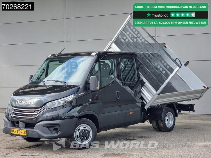 Iveco Daily 35C21 3 zijdige Kipper Dubbel Cabine 210PK 3.0L, Auto's, Bestelauto's, Bedrijf, Te koop, Achteruitrijcamera, Airconditioning