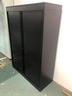 Zwarte roldeurkasten/archiefkasten/kantoorkasten/opbergkast, Met slot, 25 tot 50 cm, Metaal, 100 tot 150 cm