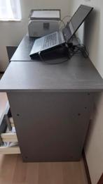 Grijs bureau, Ophalen, Gebruikt, 70 tot 120 cm, 120 tot 170 cm