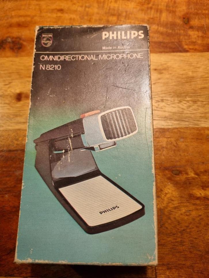 Vintage Philips N8210 Omnidirectionele Microfoon, Muziek en Instrumenten, Microfoons, Gebruikt, Overige typen, Ophalen of Verzenden