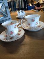 ROYAL ALBERT,FORGOT ME NOT ROSE dames en heren kop, schotel, Onbekend, Ophalen of Verzenden, Zo goed als nieuw, Onbekend