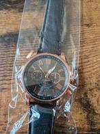 Nieuw zwart quartz horloge hh, Geneva platinum, Onbekend, Nieuw, Ophalen of Verzenden