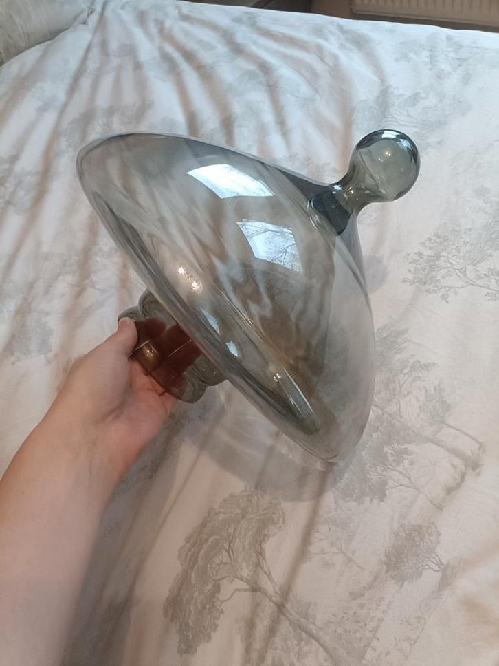 Raak Druppel Lamp - Rookglas Bol, Huis en Inrichting, Lampen | Hanglampen, Gebruikt, Minder dan 50 cm, Ophalen of Verzenden