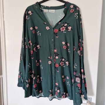 Groene blouse Bonprix. 1x gedragen,  maat 54/52. beschikbaar voor biedingen