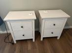 2 nachtkastjes met stopcontacten Hemnes Ikea, Ophalen, Gebruikt, 55 tot 70 cm, 45 tot 65 cm