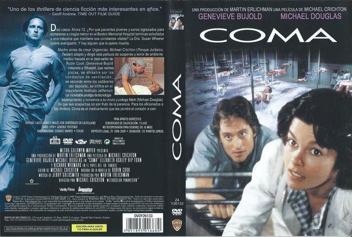 Coma 1978 DVD Genevieve Bujold, Michael Douglas, Cd's en Dvd's, Dvd's | Klassiekers, Zo goed als nieuw, Actie en Avontuur, 1980 tot heden