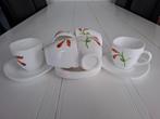 Luminarc Carine Irys theeset (6 kopjes en 6 schotels), Nieuw, Ophalen of Verzenden, Glas, Overige stijlen