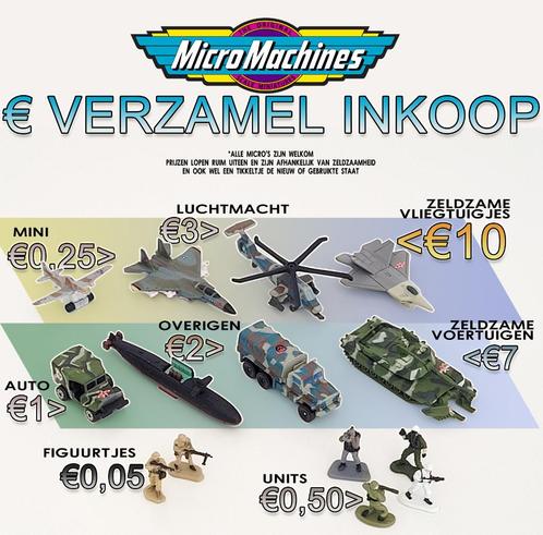 Gezocht: Militaire Micro Machines, Inkoop, Kinderen en Baby's, Speelgoed | Speelgoedvoertuigen, Gebruikt, Ophalen of Verzenden