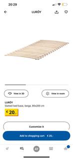 2x Luroy Luröy Slatted bed base, Tweepersoons, Ophalen of Verzenden, Zo goed als nieuw, 200 cm
