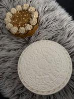 Ronde Porseleinen Schaal met appeltaart, Porselein of Keramiek, Schaal, Rond, Ophalen of Verzenden