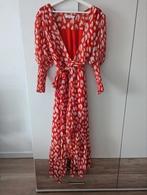 Ambika Lange Wikkeljurk Koraal Rood | Maat M | Lus Ceintuur, Kleding | Dames, Jurken, Maat 38/40 (M), Ophalen of Verzenden, Zo goed als nieuw