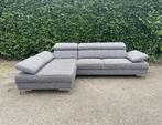 GRATIS LEVERING HEEL NL Montel Grijs Stoffen Hoekbank, 250 tot 300 cm, Hoekbank, Ophalen of Verzenden, Zo goed als nieuw