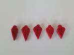 Hangertjes in bladvorm - rood koraal - 5 stuks - sieraden, Ophalen of Verzenden, Nieuw
