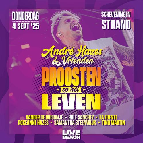 Andre hazes & vrienden - proosten op het leven, Tickets en Kaartjes, Evenementen en Festivals, Twee personen