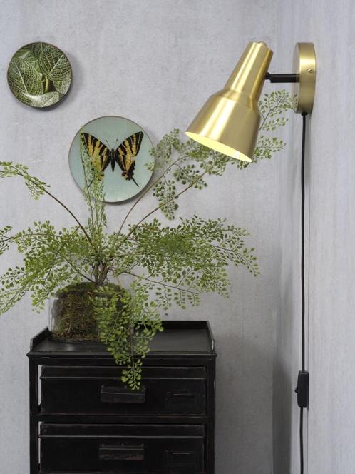 it's About RoMi Valencia stoere moderne wandlamp, goud, Huis en Inrichting, Lampen | Wandlampen, Nieuw, Kunststof, Metaal, Overige materialen