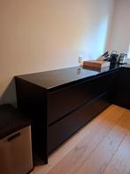 Composiet Keukenblad Royal Black, Ophalen, 100 tot 150 cm, Zwart, Zo goed als nieuw