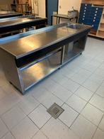 RvS werkbank met spoelbak 2.40x70x90, Huis en Inrichting, Keuken | Keukenelementen, Ophalen, 25 tot 50 cm, 50 tot 100 cm, Minder dan 100 cm