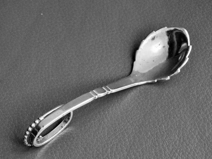 Zilveren art deco jamlepel uit 1931 maker Mansvelt confiture, Antiek en Kunst, Antiek | Goud en Zilver, Zilver, Verzenden