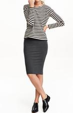 HEMA knielange grijse tricot stretch kokerrok rok maat S, Nieuw, Ophalen of Verzenden, Knielengte, Maat 36 (S)