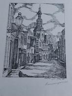 Grafiek van Ronald Ergo met als onderwerp Zierkzee nr 3/5, Antiek en Kunst, Kunst | Litho's en Zeefdrukken, Ophalen of Verzenden