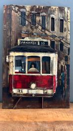 3D Schilderij Metaal - Tram - Wanddecoratie, Huis en Inrichting, Woonaccessoires | Schilderijen, Tekeningen en Foto's, Ophalen of Verzenden