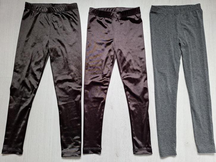 Set van 3 leggings, maat 122/128, Kinderen en Baby's, Kinderkleding | Maat 122, Gebruikt, Meisje, Broek, Ophalen of Verzenden