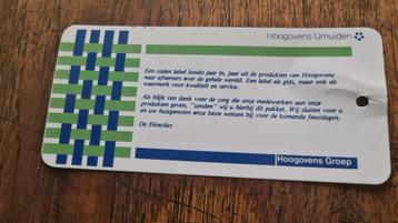 Hoogovens IJmuiden stalen label  beschikbaar voor biedingen